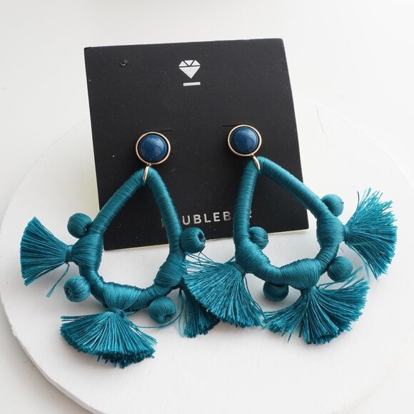 4/$25 BaubleBar Tassel Hoop Earrings - Picture 2 of 4